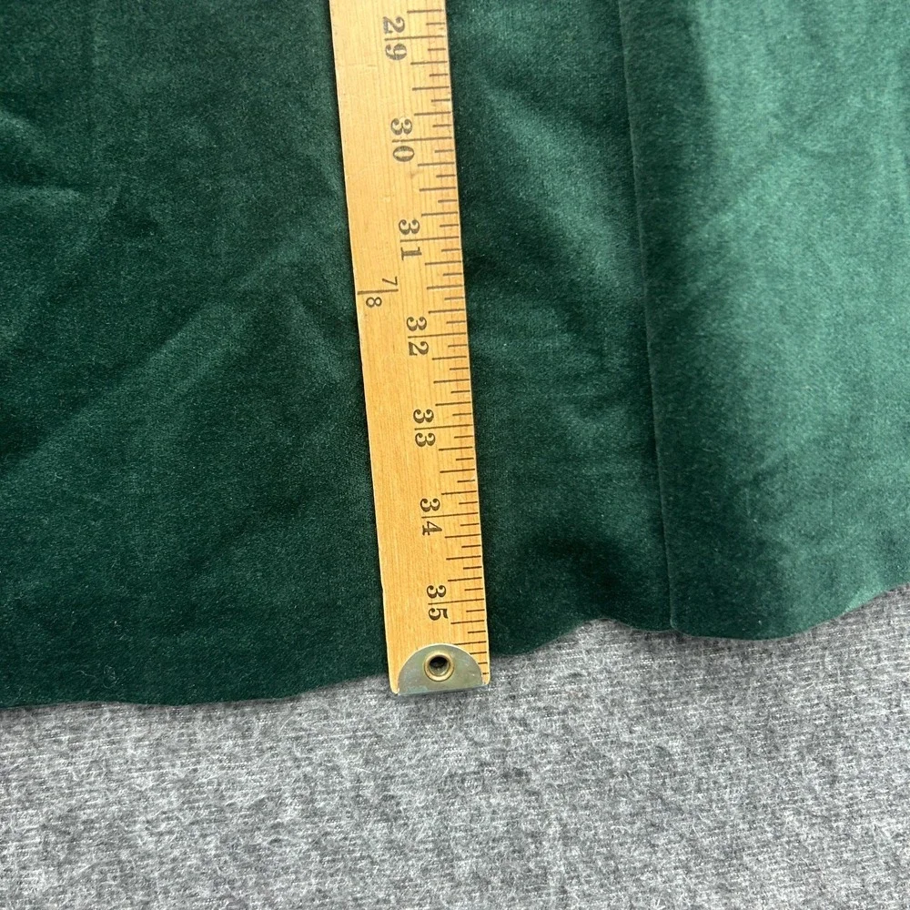 Talbots Green Velvet Dress 6 Dark Academia Coquette Bow Party Skater Christmas - Picture 8 of 11